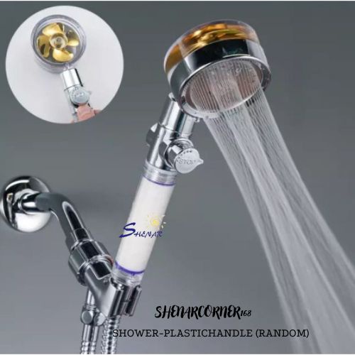 KEPALA SHOWER PLASTIK / TURBON FAN 360 ROTATION / KEPALA SHOWER KAMAR MANDI - SHOWER PLASTIC HANDLE,