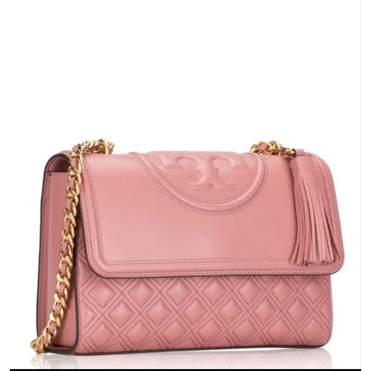 TB New Fleming Convertible Women Shoulder Bag Crossbody Bag Pink Magnolia