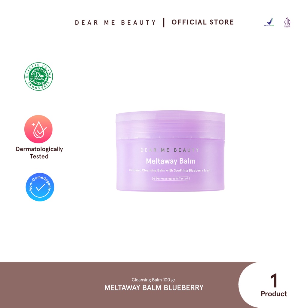 Jual Dear Me Beauty Cleansing Balm Meltaway Balm Blueberry