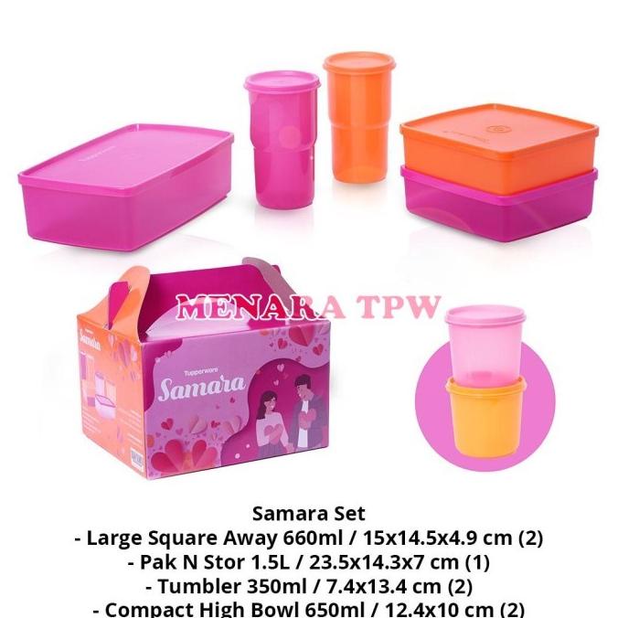 TUPPERWARE Samara Set Kado Hampers isi 7pcs Botol Kotak Toples