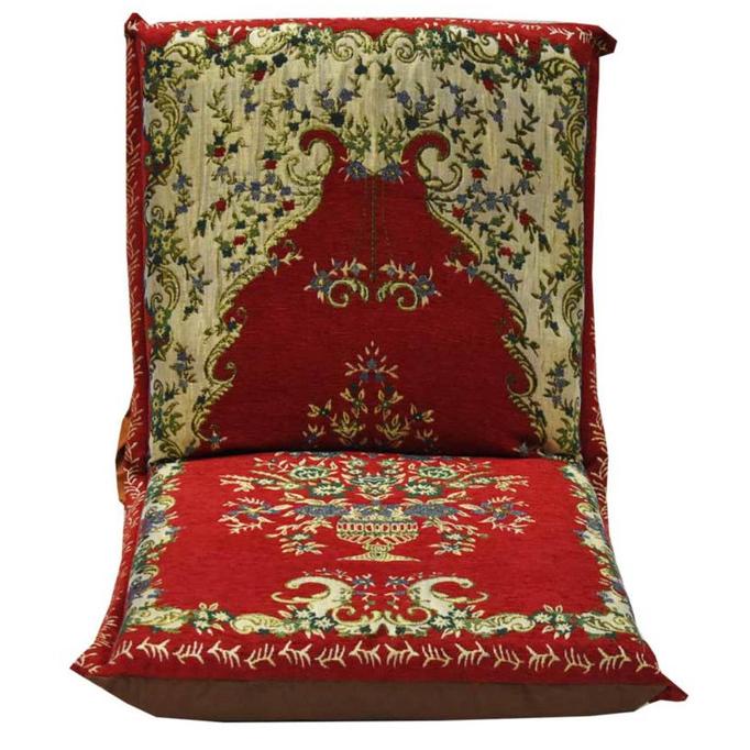 SOLEIL - Kursi Lantai Lipat Motif - Merah stock ready