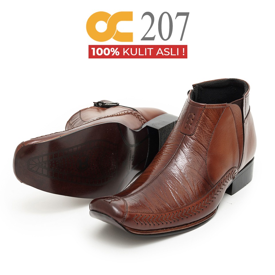 OC 207 SEPATU KANTORAN PRIA KULIT ASLI PREMIUM ODON CIBADUYUT