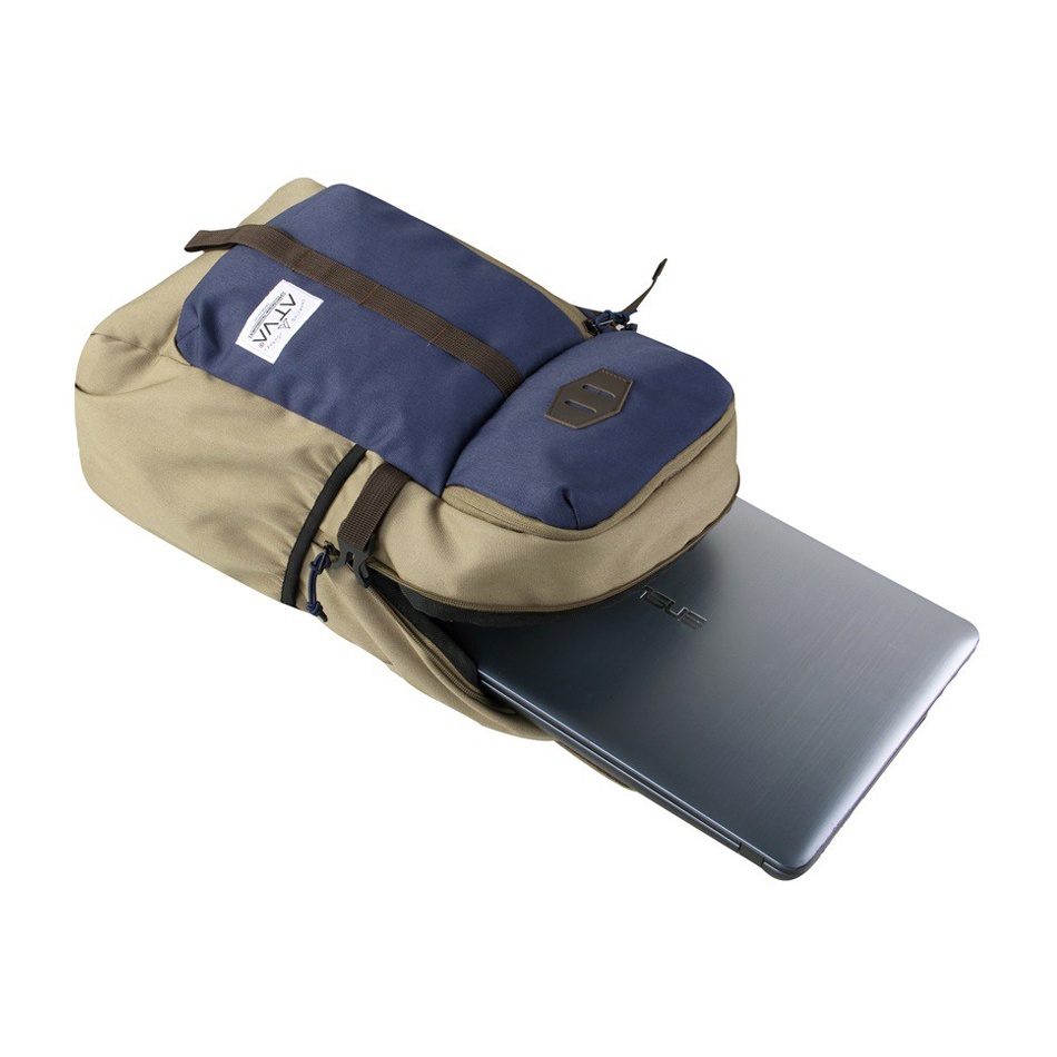 ELBE NAVY KHAKI ORIGINAL x ATVA Tas Ransel Casual Biru Dongker Pria Wanita Daily Backpack Kuliah Kampus Kerja Kantor Sekolah SMA SMK Remaja Dewasa Tas Punggung Laptop Ukuran Besar 14 Inch Bagpack Distro Premium Outdoor Travel Traveling Bag Keren Terbaru