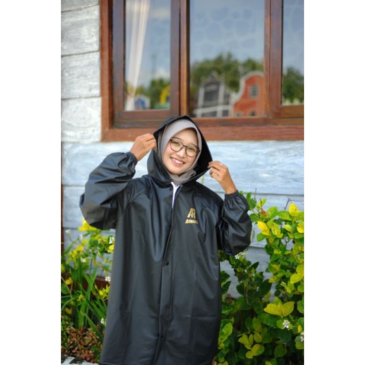 JAS HUJAN BY ARWANA TYPE JAKET CELANA /JAS HUJAN JAKET CELANA PVC RESLETING DAN KANCING