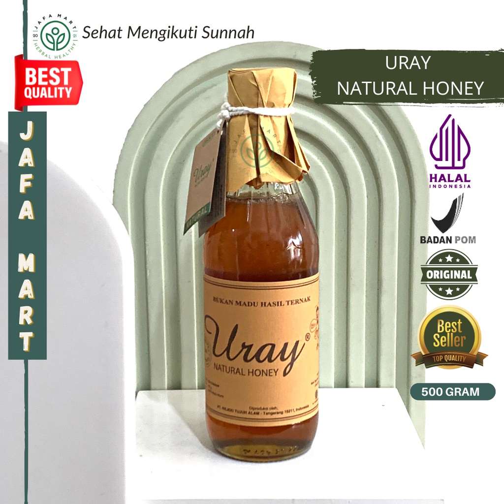 

Madu Asli Uray Natural Honey - Raw Honey 450gr (330 ml) - Madu Murni - Madu Hutan - Madu Asli Organik
