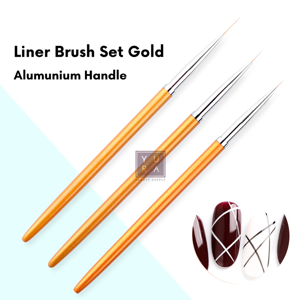 Brush Liner Drawing Kutek Gel Nail Art Gold (NP-38)