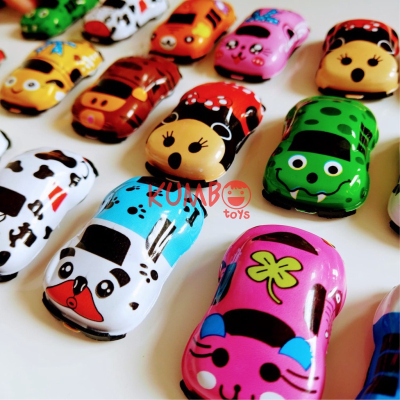 Mainan Mobil Mobilan Anak Pullback Tarik Maju Motif Karakter Kartun