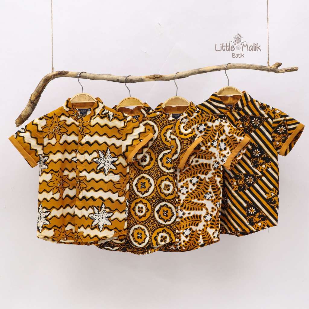 Kemeja Batik Anak Lengan Pendek By Little Malik Batik, Lawasan Solo