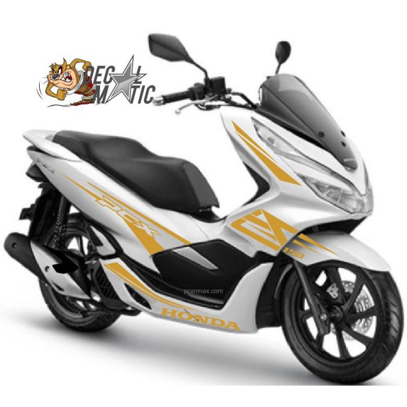 Sticker Pcx 150 Cutting Sticker Honda Pcx 150 Putih Sporty Hitam Silver
