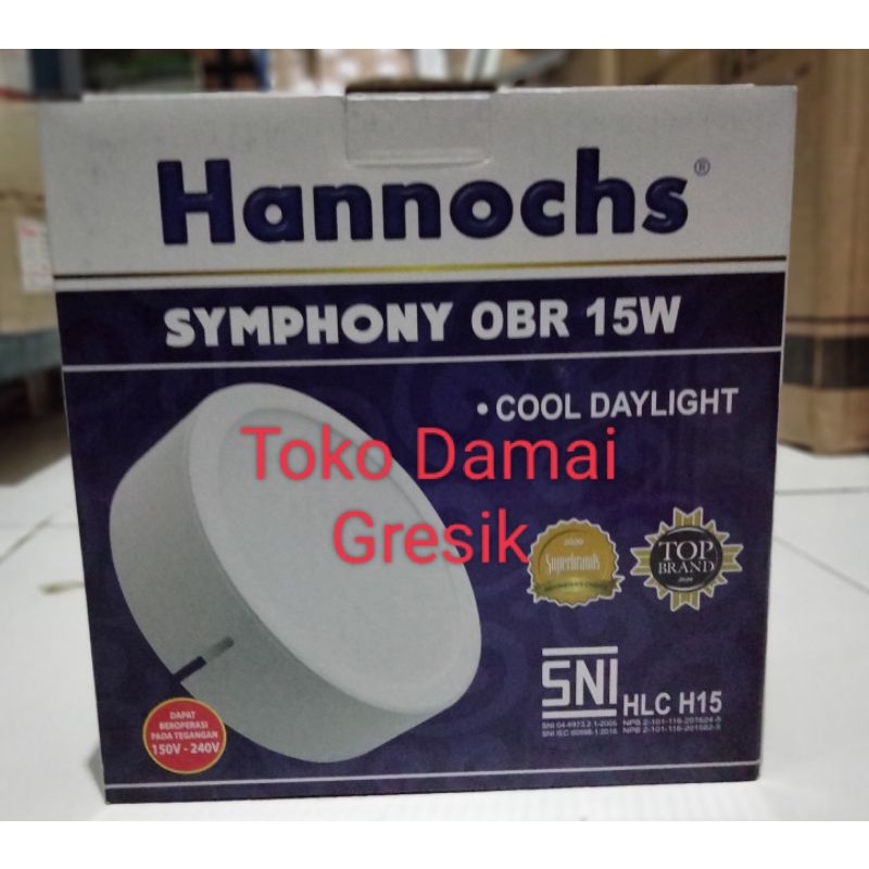 Hannochs led panel downlight 15 watt OBR putih