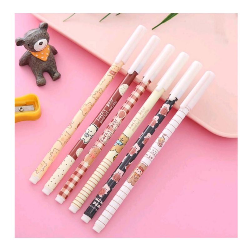 

Pulpen Gel Motif Cute Bear Pulpen Korea Pelajar Dan Kantor Pena Beruang Lucu Import