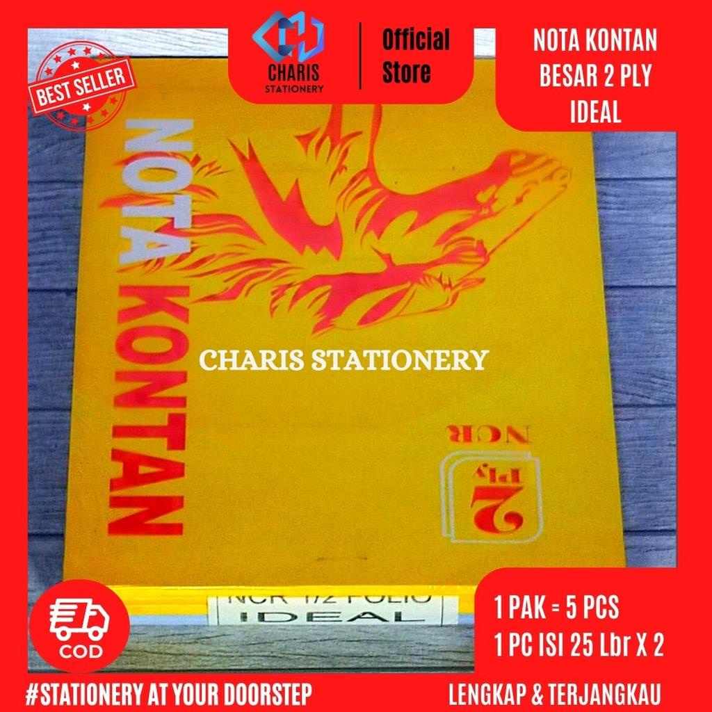 

CHARIS STATIONERY - Buku Nota Kontan Besar Ideal 2-ply 25 Lembar (5 Buku/Pak)