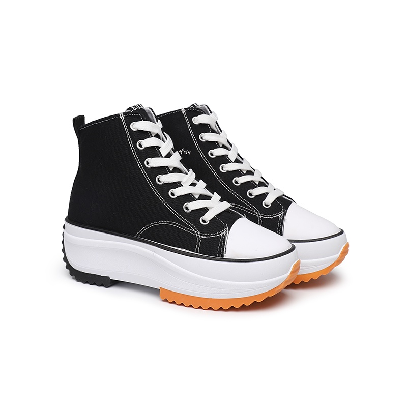 [GROSIR][COD] SEVEN_DAY SEPATU SNEAKERS WANITA KOREA IMPORT SPORT SHOES FQ-88 HITAM