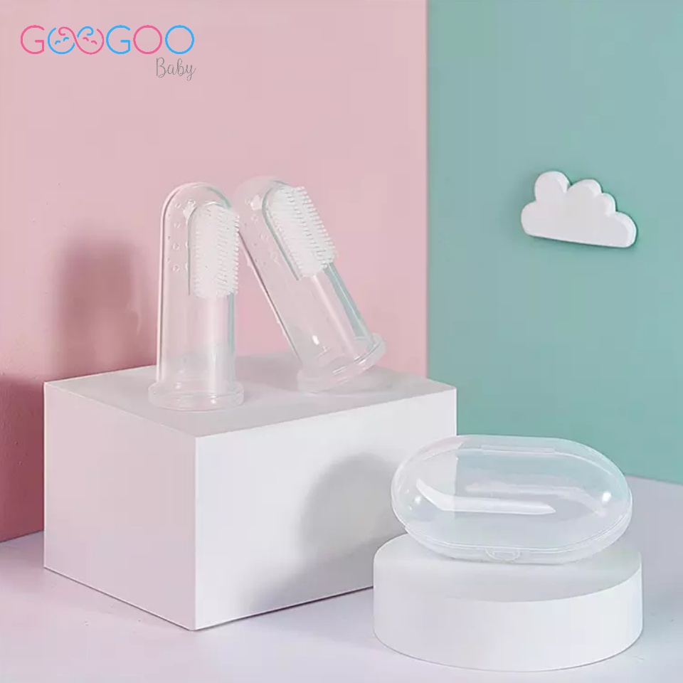 GOOGOO Sikat Gigi Jari Bayi Silikon / Baby Finger Tooth Brush Silicone