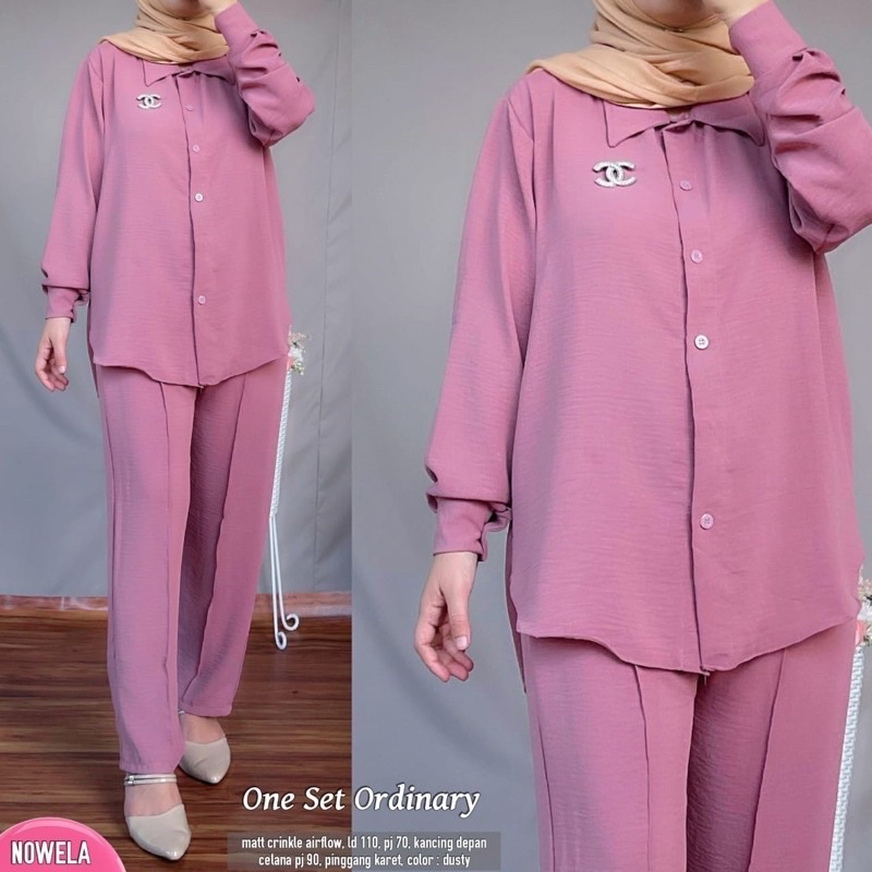 Setcel Crinkle murah / Setcel murah premium / setelan murah / setelan crinkle / setcel busuy-Dusty
