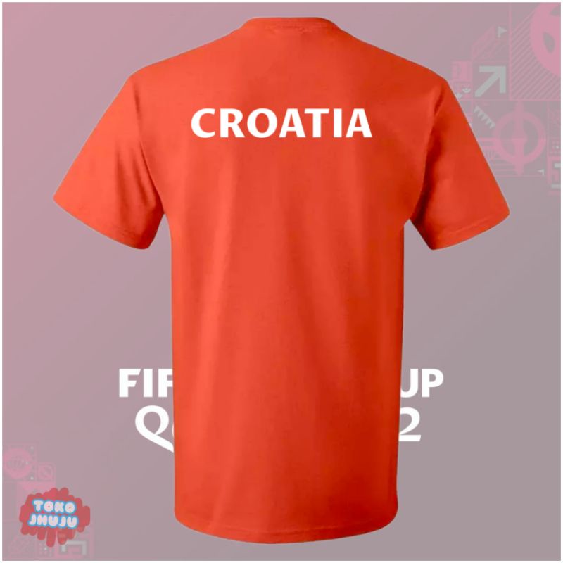 Baju Kaos Piala Dunia World Cup 2022 Team Croatia DEPAN BELAKANG