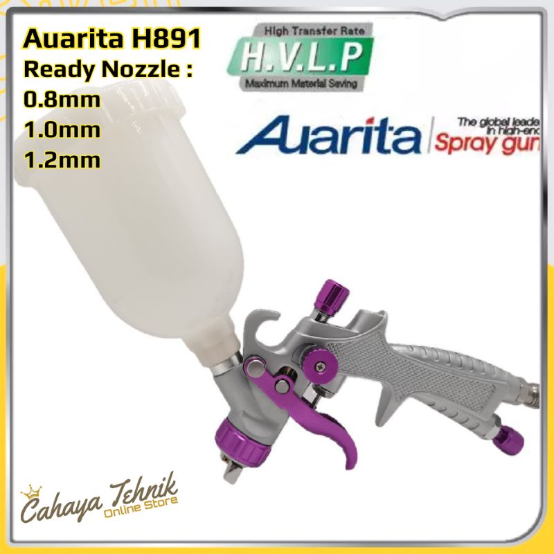 Spray Gun Auarita H891 HVLP 0.8/1.0/1.2mm Cup 250ml