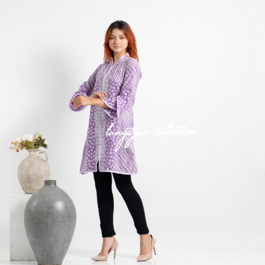 LANGITJUA BATIK SOLO | SAMITHA 01 TUNIK BATIK PASTEL BUSUI FRIENDLY