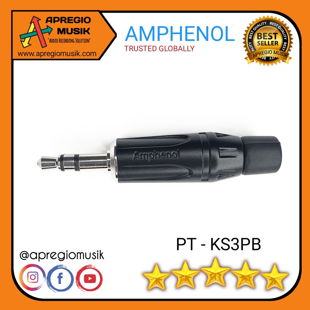 Jack Amphenol mini AUX Stereo 3.5mm PT KS3P B ORIGINAL