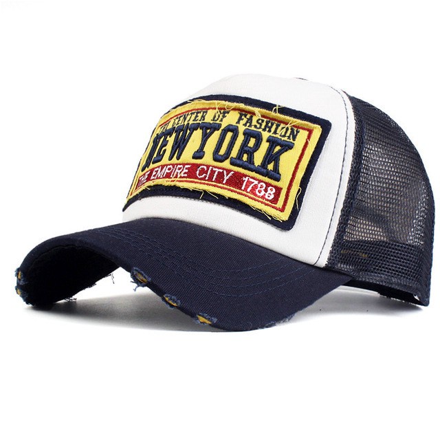 Topi baseball Snapback Pria Desain NEW YORK Gaya Kasual Untuk Olahraga Outdoor