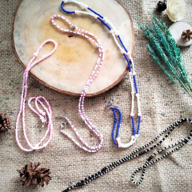 strap mask/kalung/tali/gantungan masker mutiara pengait kecil murah t-senjahandmade Ayo Order