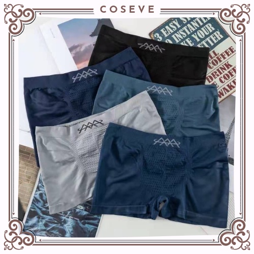 COSEVE TERMURAH Celana Boxer Premium Bahan Rajut Cd Pria Import Boxer Polos Korset Pria CD60