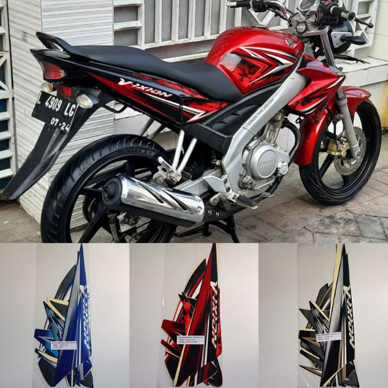 (Bisa COD) Striping sticker yamaha Vixion lis standar ori 2008 stiker vixion lama/old