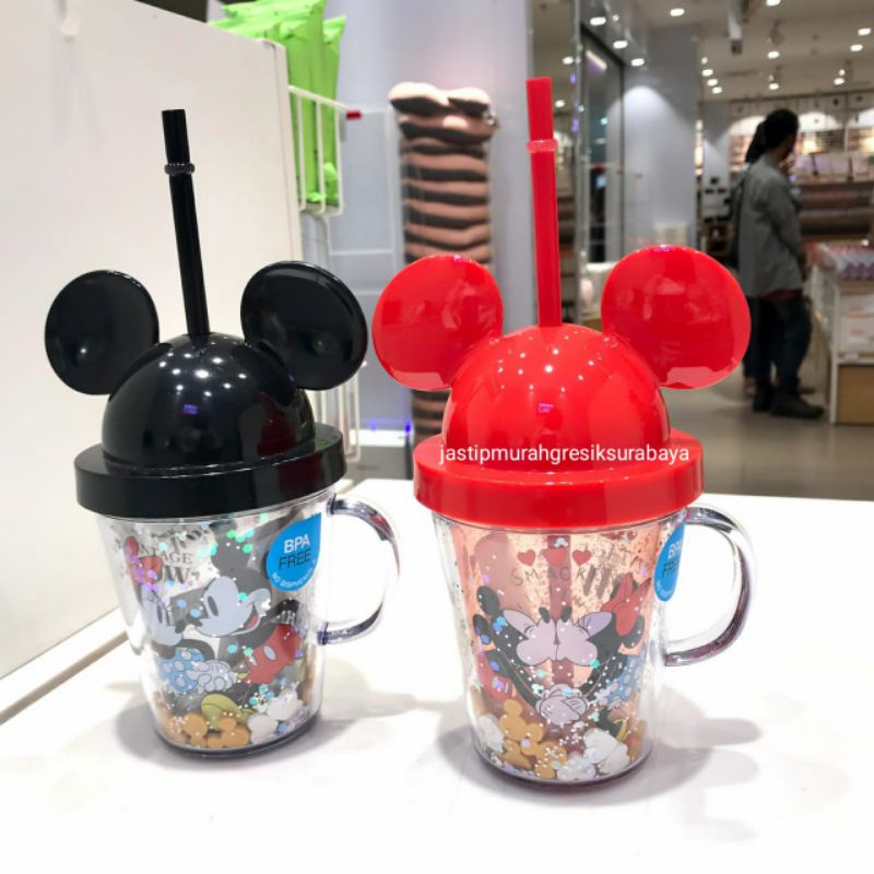 MICKEY MOUSE STRAW MUG 280ML MINISO TUMBLER MINISO TUMBLER MICKEY MOUSE