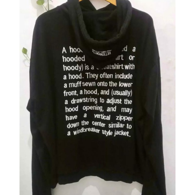 vetements hoodie definition