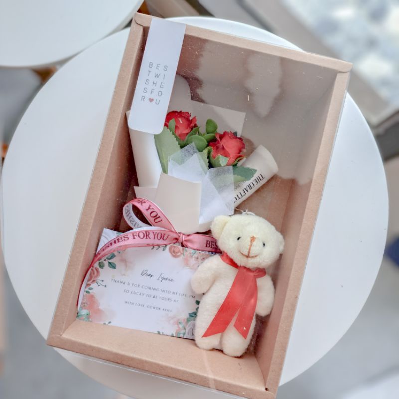 

RB Romantic Dream Box Flower box Tedy Box doll hampers kado wisuda ulangtahun gift pacar anniversary