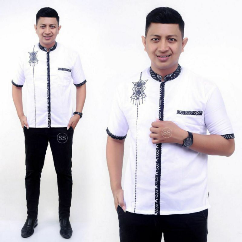 BAJU KOKO PRIA DEWASA// BAJU KOKO KOMBINASI BATIK