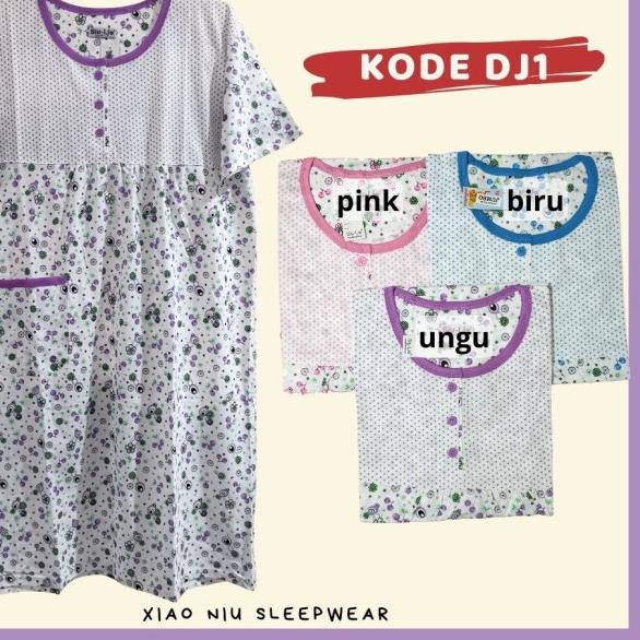 Daster Kaos Jumbo Siu Lie - DJ1, Biru