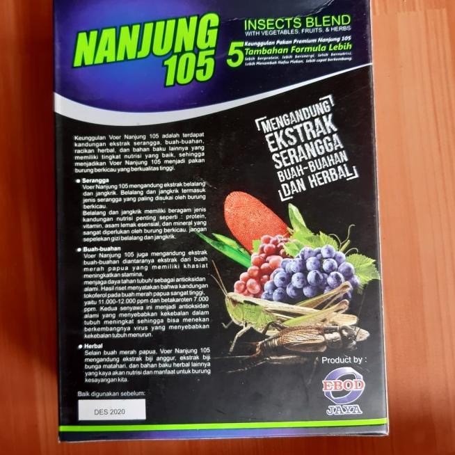 Nanjung 105 Voer Pelet Ebod Jaya Pakan Burung Juara Lomba Untuk Murai