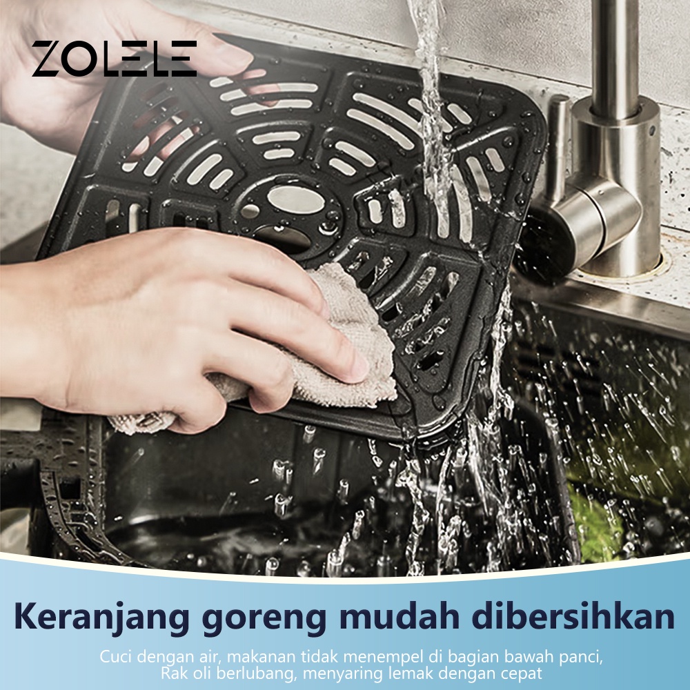 ZOLELE Air Fryer Low Watt 5.5 L Mesin Elektrik Penggorengan Tanpa Minyak Penggoreng LCD Touch Control Digital Magic Airfryer Panci Alat Penggoreng Listrik Airfryer Magic Fryer Digital Low Watt Steam Anti Lengket ZA003