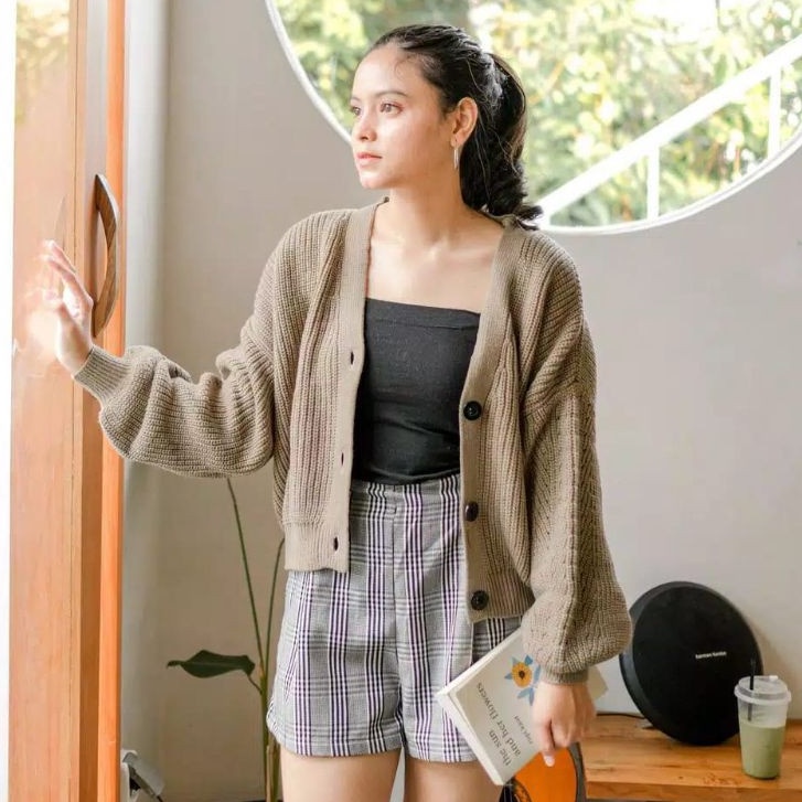 CS030 Cardigan Kancing Rajut Wanita Aurel premium