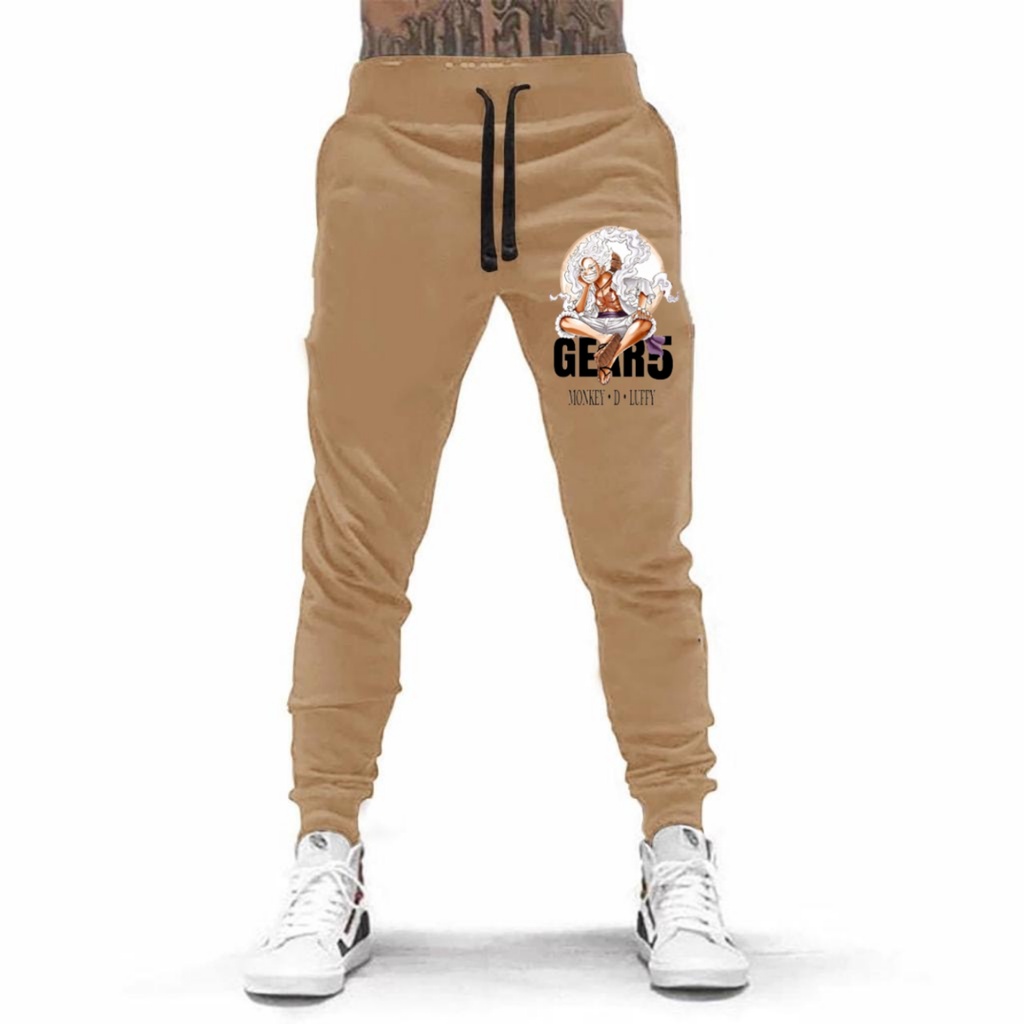 CELANA PANJANG JOGGER GEAR5 ONE PIECE UNISEX BAHAN FLEECE TEBAL / KUALITAS BAGUS / JOGGER PRINTING