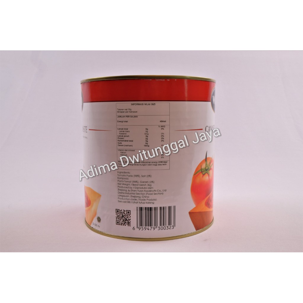 Wilmond Tomato Paste / Pasta Tomat dalam kaleng Wilmond 3Kg