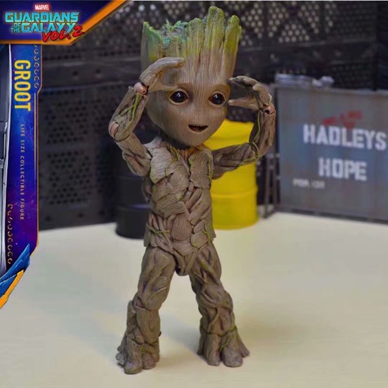 Mainan Action Figure Groot Guardians of The Galaxy Vol 2 Baby Tree Man Ukuran 1: 1 26cm Dengan Kotak Hadiah