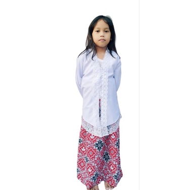 Baju kebaya anak sekolah TK &amp; SD/seragam kebaya usia 3 sampai 12 tahun motif batik/kebaya khas sunda