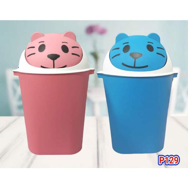 Tempat Sampah Karakter Kucing  & Hello Kitty  biru 10 Liter Tong Sampah Lucu Besar Jumbo