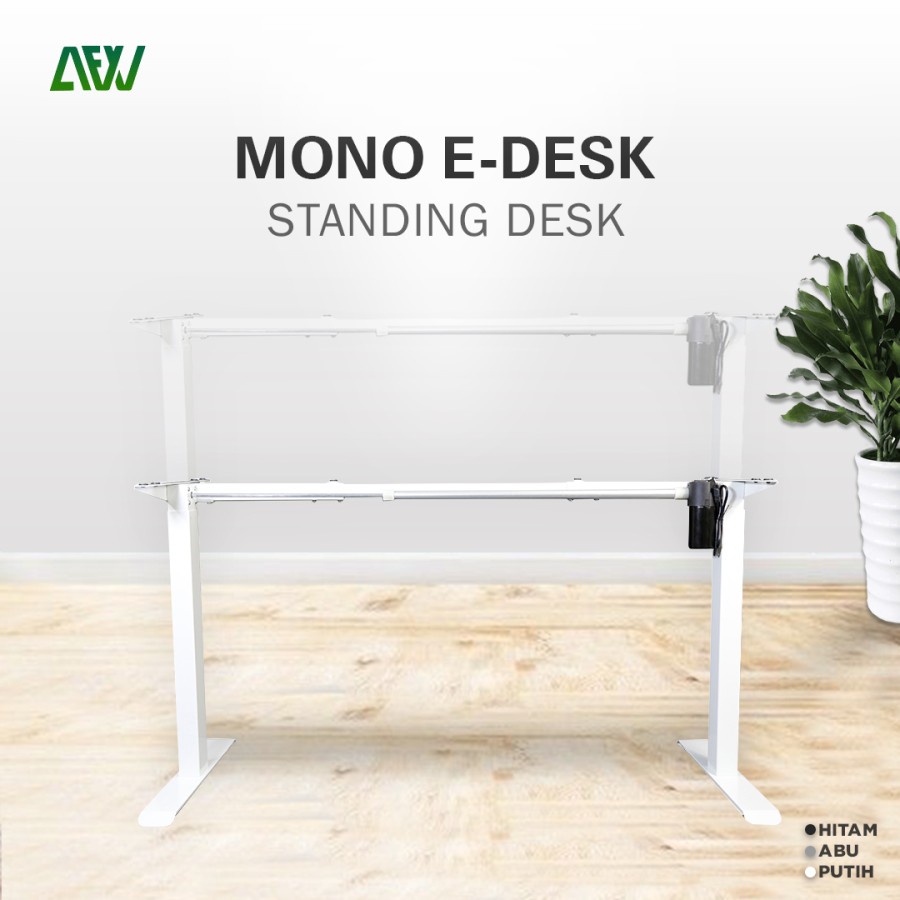 Kaki Meja Elektrik Adjustable Electric Working Gaming Desk ALL FOR WORK - Single Desk 2791