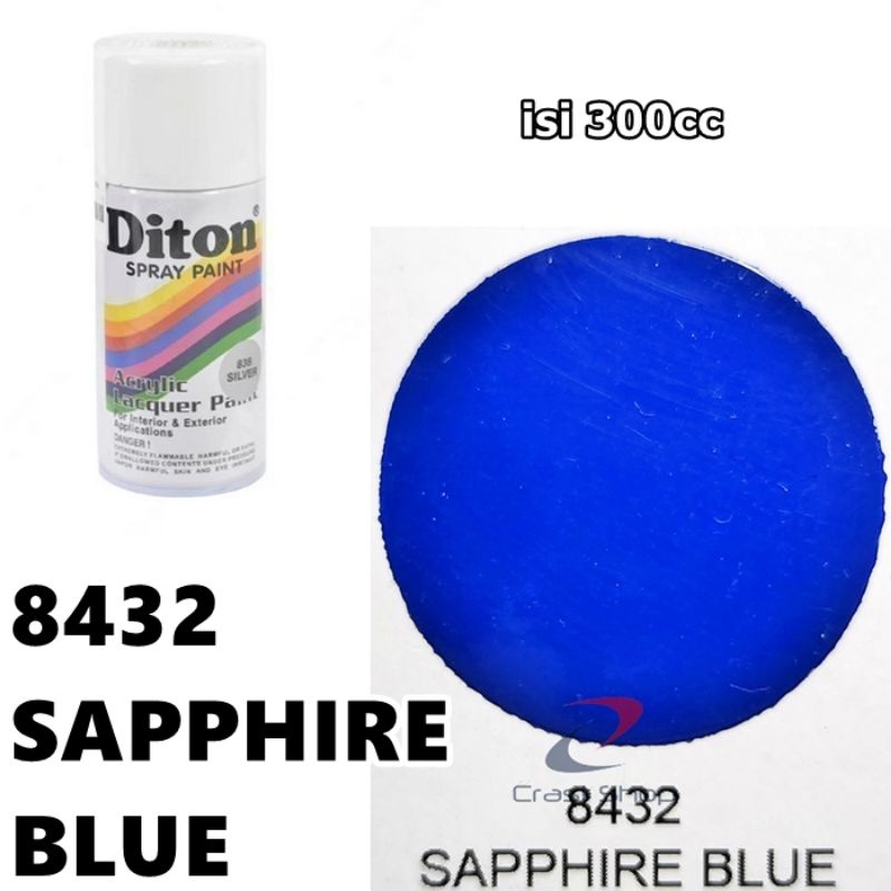 Cat Pilox Diton Sapphire Blue 8432 300cc Warna Biru Permata frame sepeda motor mobil pylox pilok