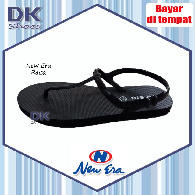 New Era Raisa Hitam 37-40 / Sandal Sehari-hari Wanita Dewasa