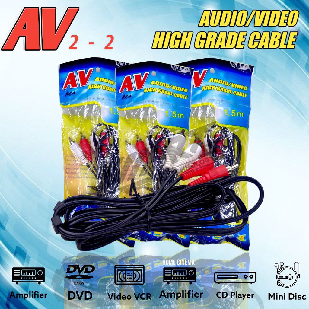 Kabel RCA Audio (2-2) Merah Putih