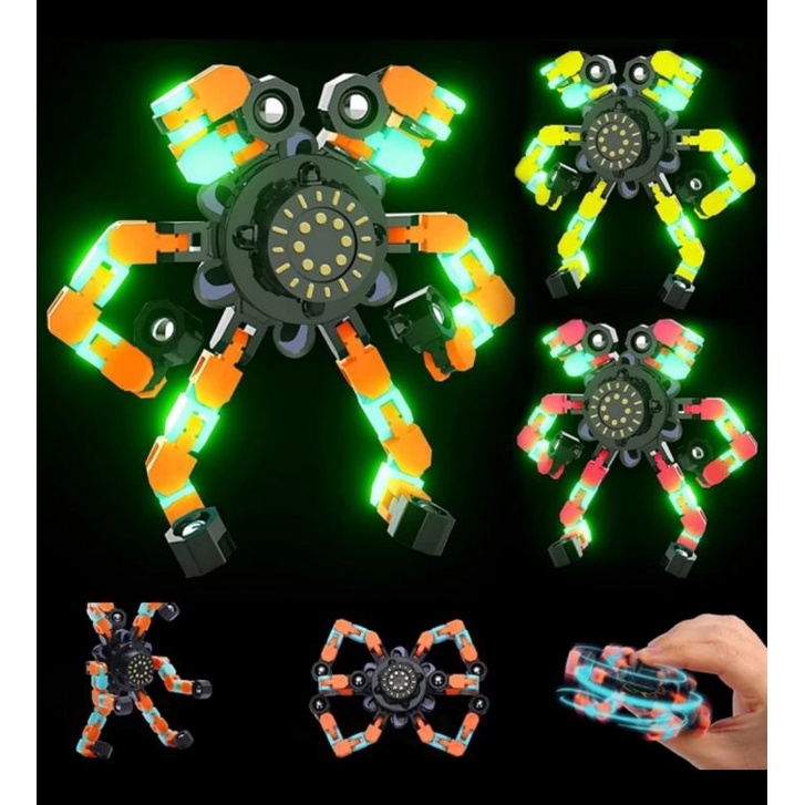 Fidget Hand Spinner Robot glow i the dark