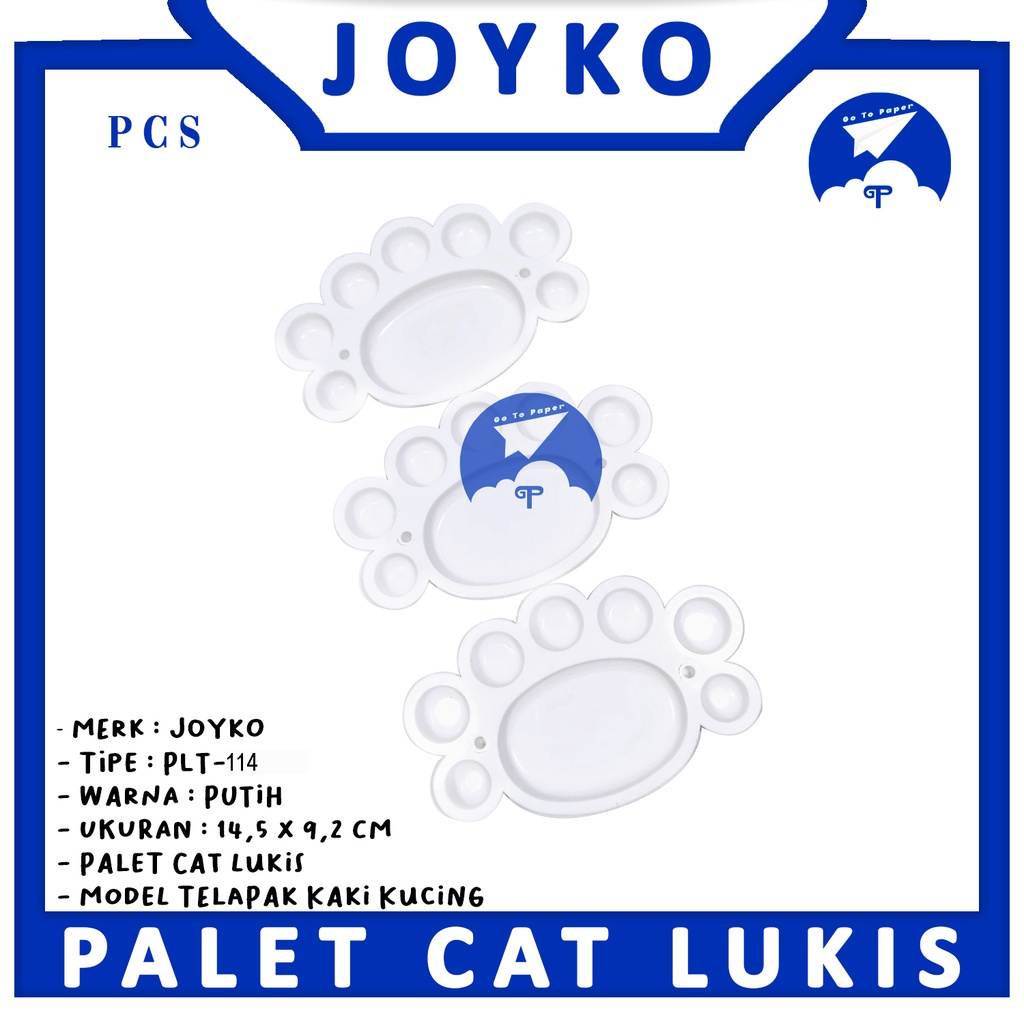 

PALET LUKIS MERK JOYKO PLT-114 Tapak Kaki Kucing Per Pcs