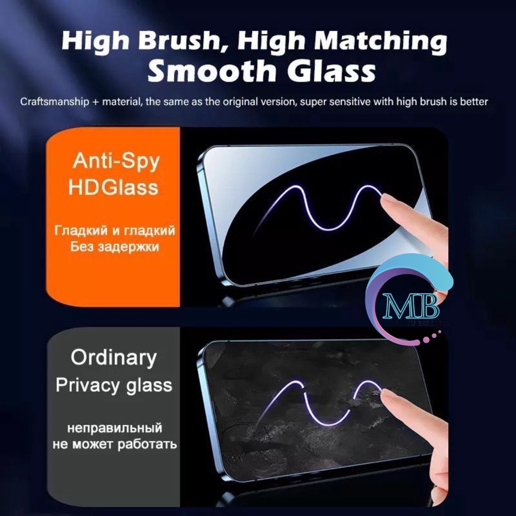 TEMPERED GLASS SUPERFIT IPHONE X XS XS MAX 11 12 13 14 PRO MAX PLUS SPY PRIVACY &amp; CLEAR BENING PEMASANGAN SANGAT GAMPANG CLEAR SPY MB4026