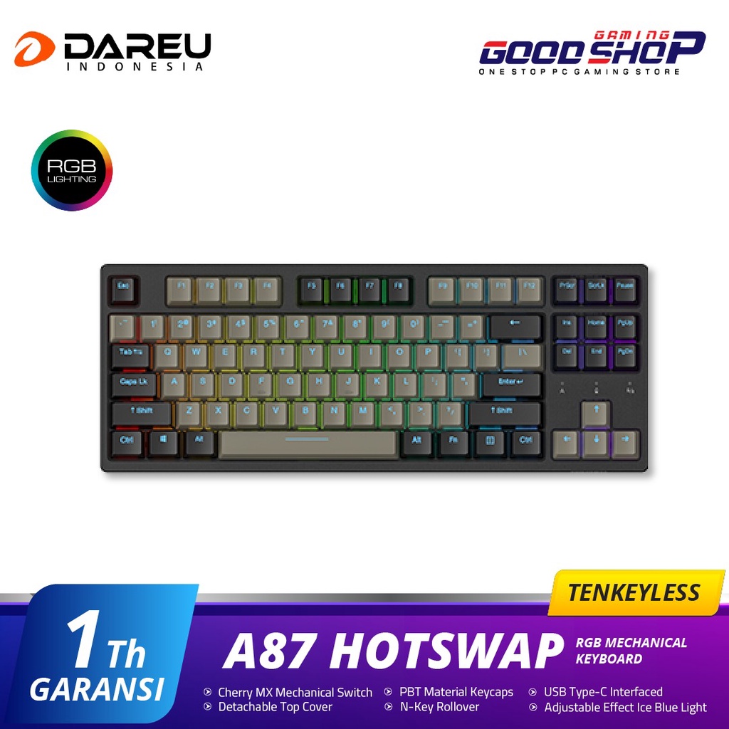 Dareu A87 Hotswap RGB Tenkeyless Mechanical Keyboard