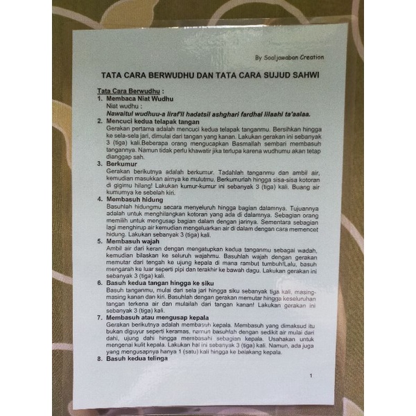 

Tabel_Tata_Cara_Berwudhu_ dan_Sujud_Sahwi