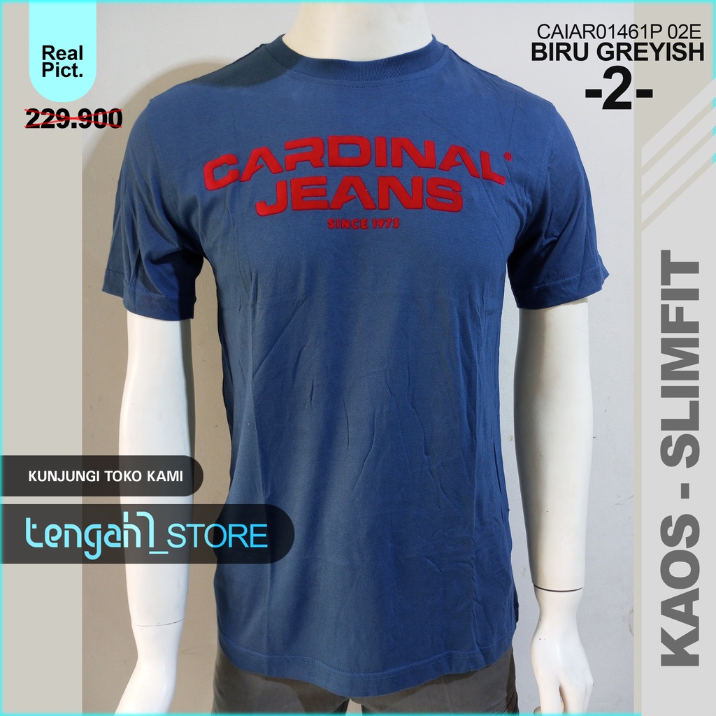 【COD】Kaos Pria Lengan Pendek Pola Slim Fit CARDINAL | T-shirt Pria